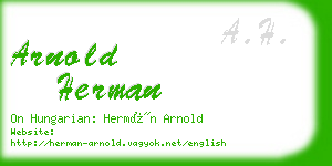 arnold herman business card
